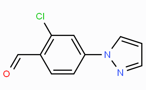 CAS No. 1186663-54-6, 2-Chloro-4-(1H-pyrazol-1-yl)benzaldehyde