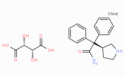 CAS No. 134002-26-9, (S)-2,2-Diphenyl-2-(pyrrolidin-3-yl)acetamide (2R,3R)-2,3-dihydroxysuccinate