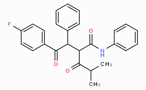 CAS No. 125971-96-2, 2-(2-(4-Fluorophenyl)-2-oxo-1-phenylethyl)-4-methyl-3-oxo-N-phenylpentanamide