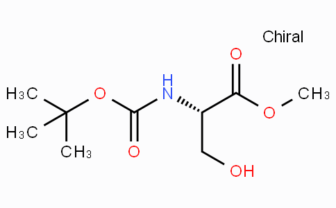 CAS No. 2766-43-0, (S)-Methyl 2-((tert-butoxycarbonyl)amino)-3-hydroxypropanoate