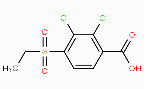 CAS No. 105917-76-8, 2,3-Dichloro-4-(ethylsulfonyl)-benzenecarboxylic acid