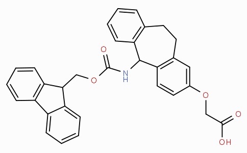 CAS No. 212783-75-0, 2-((5-((((9H-Fluoren-9-yl)methoxy)carbonyl)amino)-10,11-dihydro-5H-dibenzo[a,d][7]annulen-2-yl)oxy)acetic acid