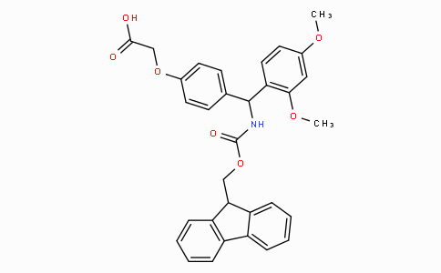 CAS No. 126828-35-1, 4-[(2,4-Dimethoxyphenyl)(Fmoc-amino)methyl]phenoxyacetic acid