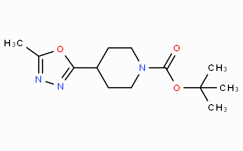 CAS No. 280110-69-2, tert-Butyl 4-(5-methyl-1,3,4-oxadiazol-2-yl)piperidine-1-carboxylate