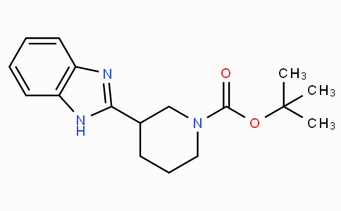 CAS No. 1229000-10-5, tert-Butyl 3-(1H-benzo[d]imidazol-2-yl)piperidine-1-carboxylate