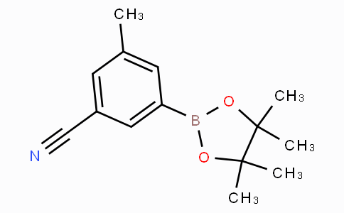CAS No. 1220219-59-9, 3-Methyl-5-(4,4,5,5-tetramethyl-1,3,2-dioxaborolan-2-yl)benzonitrile