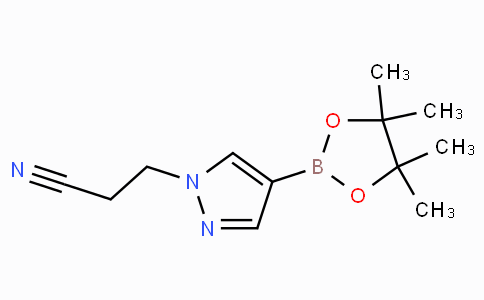 CAS No. 1022092-33-6, 3-(4-(4,4,5,5-Tetramethyl-1,3,2-dioxaborolan-2-yl)-1H-pyrazol-1-yl)propanenitrile