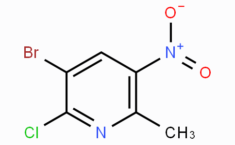 CAS No. 856834-95-2, 3-Bromo-2-chloro-6-methyl-5-nitropyridine