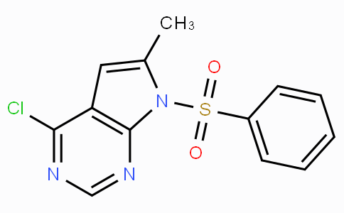 CAS No. 252723-16-3, 4-Chloro-6-methyl-7-(phenylsulfonyl)-7H-pyrrolo[2,3-d]pyrimidine