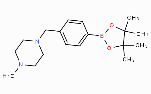 CAS No. 938043-30-2, 1-Methyl-4-[4-(4,4,5,5-tetramethyl-1,3,2-dioxaborolan-2-yl)benzyl]piperazine