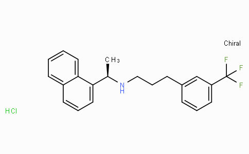 CAS No. 364782-34-3, (R)-N-(1-(Naphthalen-1-yl)ethyl)-3-(3-(trifluoromethyl)phenyl)propan-1-amine hydrochloride