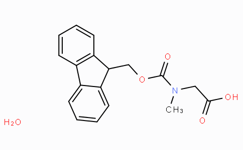 CAS No. 77128-70-2, 2-((((9H-Fluoren-9-yl)methoxy)carbonyl)(methyl)amino)acetic acid hydrate