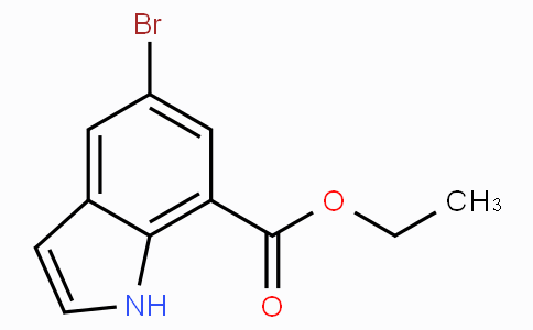 CAS No. 1065181-58-9, Ethyl 5-bromo-1H-indole-7-carboxylate