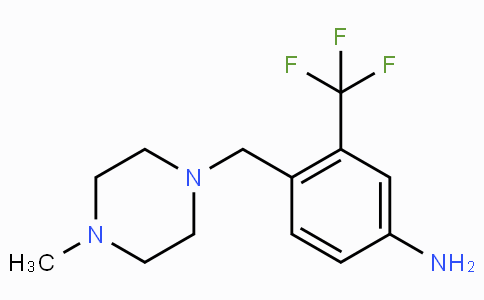 CAS No. 694499-26-8, 4-((4-Methylpiperazin-1-yl)methyl)-3-(trifluoromethyl)aniline