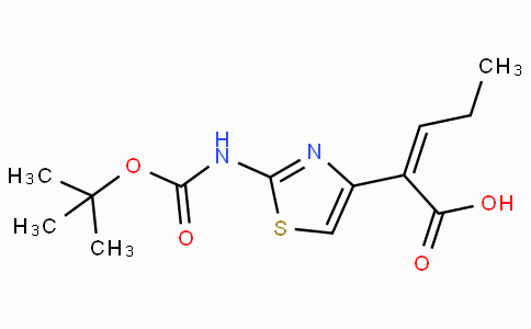 CAS No. 86978-24-7, (Z)-2-(2-((tert-Butoxycarbonyl)amino)thiazol-4-yl)pent-2-enoic acid