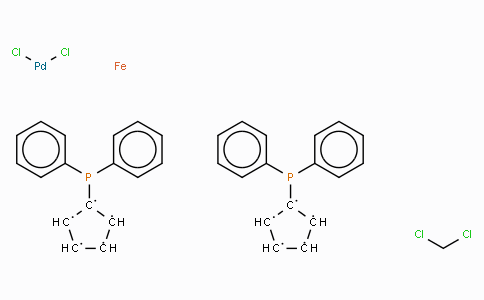 CAS No. 95464-05-4, [1,1'-双(二苯基膦基)二茂铁]二氯化钯(II)二氯甲烷加合物