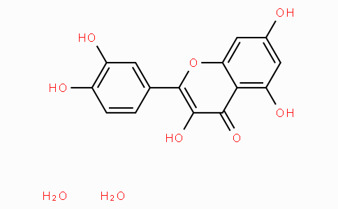 CAS No. 6151-25-3, 2-(3,4-Dihydroxyphenyl)-3,5,7-trihydroxy-4H-chromen-4-one dihydrate