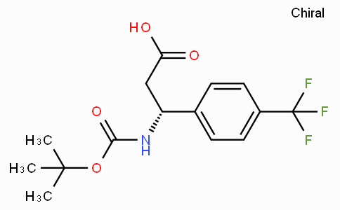 CAS No. 501015-19-6, (R)-3-((tert-Butoxycarbonyl)amino)-3-(4-(trifluoromethyl)phenyl)propanoic acid