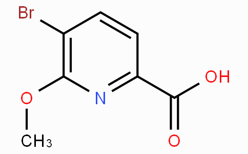 CAS No. 1214334-70-9, 5-Bromo-6-methoxypicolinic acid