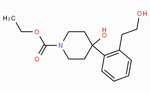 CAS No. 173943-92-5, Ethyl 4-hydroxy-4-(2-(2-hydroxyethyl)phenyl)piperidine-1-carboxylate