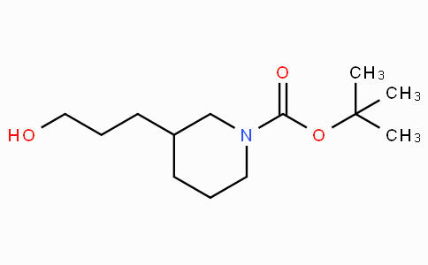 CAS No. 163210-22-8, tert-Butyl 3-(3-hydroxypropyl)piperidine-1-carboxylate