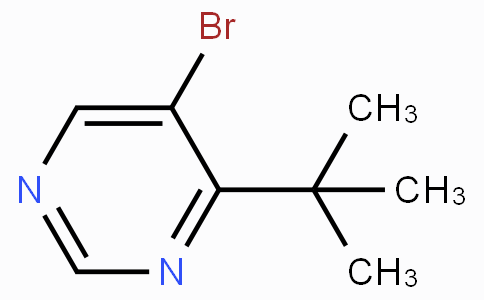 CAS No. 1439-08-3, 5-Bromo-4-(tert-butyl)pyrimidine