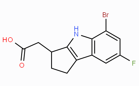 CAS No. 393509-23-4, 2-(5-Bromo-7-fluoro-1,2,3,4-tetrahydrocyclopenta[b]indol-3-yl)acetic acid