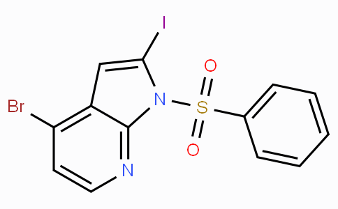 CAS No. 889939-26-8, 4-Bromo-2-iodo-1-(phenylsulfonyl)-1H-pyrrolo[2,3-b]pyridine