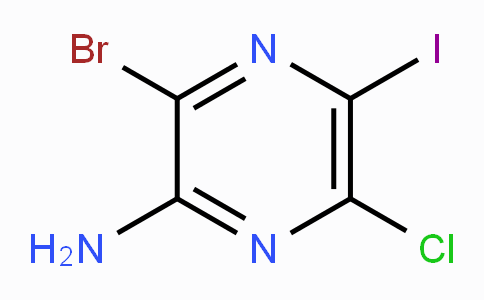 CAS No. 1251941-18-0, 3-Bromo-6-chloro-5-iodopyrazin-2-amine