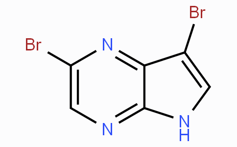CAS No. 1209703-87-6, 2,7-Dibromo-5H-pyrrolo[2,3-b]pyrazine