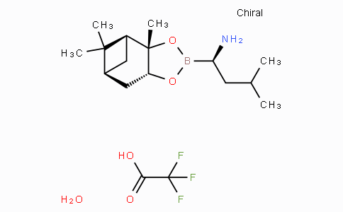 CAS No. 1310383-72-2, (R)-3-Methyl-1-((3aS,4S,6S,7aR)-3a,5,5-trimethylhexahydro-4,6-methanobenzo[d][1,3,2]dioxaborol-2-yl)butan-1-amine 2,2,2-trifluoroacetate hydrate