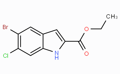 CAS No. 1923237-13-1, Ethyl 5-bromo-6-chloro-1H-indole-2-carboxylate