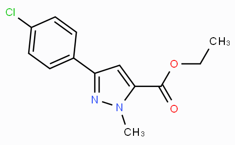 CAS No. 864426-87-9, Ethyl 3-(4-chlorophenyl)-1-methyl-1H-pyrazole-5-carboxylate