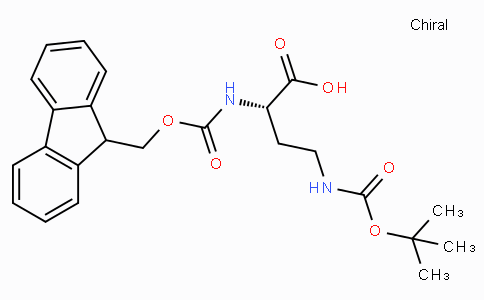 CAS No. 125238-99-5, (S)-2-((((9H-Fluoren-9-yl)methoxy)carbonyl)amino)-4-((tert-butoxycarbonyl)amino)butanoic acid