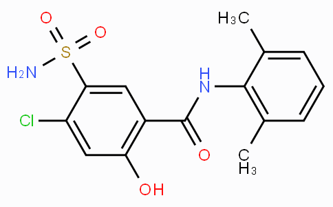 CAS No. 14293-44-8, 4-Chloro-N-(2,6-dimethylphenyl)-2-hydroxy-5-sulfamoylbenzamide