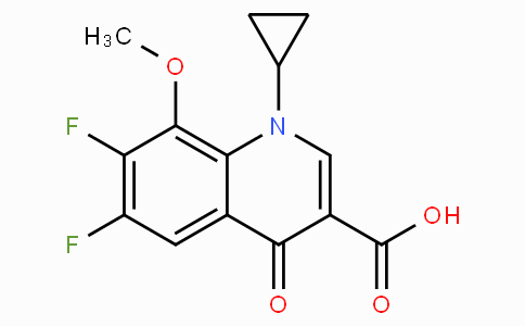 CAS No. 112811-72-0, 1-Cyclopropyl-6,7-difluoro-8-methoxy-4-oxo-1,4-dihydroquinoline-3-carboxylic acid