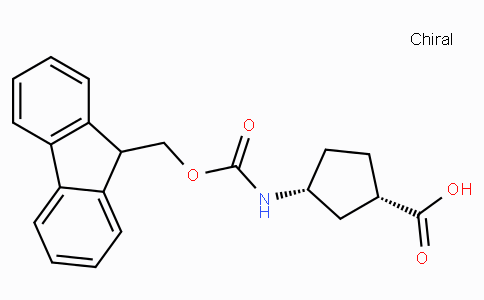 CAS No. 220497-66-5, (1S,3R)-3-((((9H-Fluoren-9-yl)methoxy)carbonyl)amino)cyclopentanecarboxylic acid