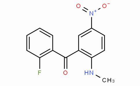CAS No. 735-06-8, (2-Fluorophenyl)(2-(methylamino)-5-nitrophenyl)methanone
