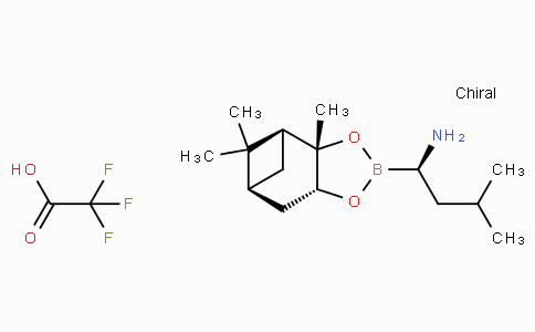 CAS No. 179324-87-9, (R)-3-Methyl-1-((3aS,4S,6S,7aR)-3a,5,5-trimethylhexahydro-4,6-methanobenzo[d][1,3,2]dioxaborol-2-yl)butan-1-amine 2,2,2-trifluoroacetate