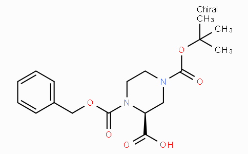 CAS No. 150407-69-5, (S)-1-((Benzyloxy)carbonyl)-4-(tert-butoxycarbonyl)piperazine-2-carboxylic acid