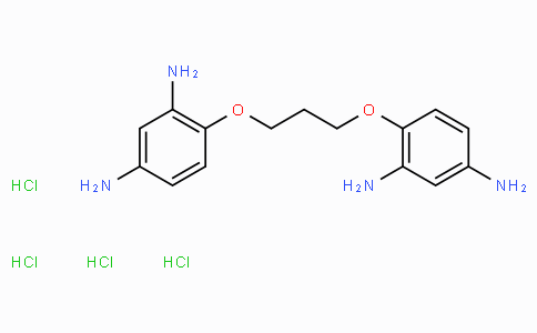 CAS No. 74918-21-1, 4,4'-(Propane-1,3-diylbis(oxy))bis(benzene-1,3-diamine) tetrahydrochloride