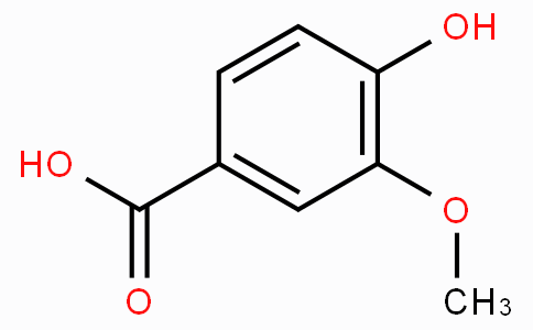 CAS No. 121-34-6, 4-Hydroxy-3-methoxybenzoic acid