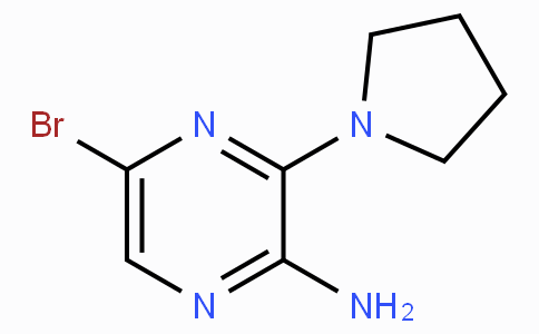 CAS No. 893611-72-8, 5-Bromo-3-(pyrrolidin-1-yl)pyrazin-2-amine