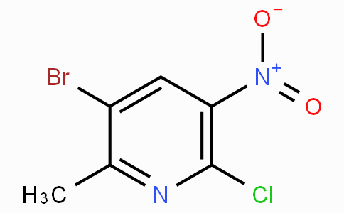 CAS No. 186413-75-2, 3-Bromo-6-chloro-2-methyl-5-nitropyridine