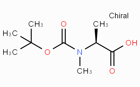 CAS No. 16948-16-6, (S)-2-((tert-Butoxycarbonyl)(methyl)amino)propanoic acid