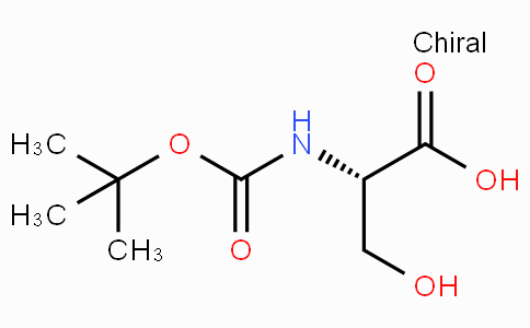 CAS No. 3262-72-4, (S)-2-((tert-Butoxycarbonyl)amino)-3-hydroxypropanoic acid