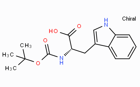 CAS No. 13139-14-5, (S)-2-((tert-Butoxycarbonyl)amino)-3-(1H-indol-3-yl)propanoic acid