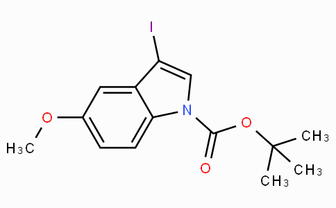 CAS No. 192189-10-9, tert-Butyl 3-iodo-5-methoxy-1H-indole-1-carboxylate
