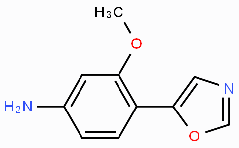 CAS No. 198821-79-3, 3-Methoxy-4-(oxazol-5-yl)aniline
