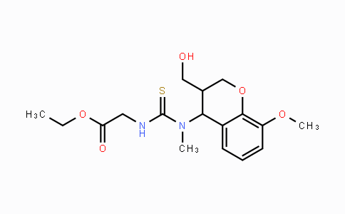 CAS No. 303148-56-3, Ethyl 2-(3-(3-(hydroxymethyl)-8-methoxychroman-4-yl)-3-methylthioureido)acetate
